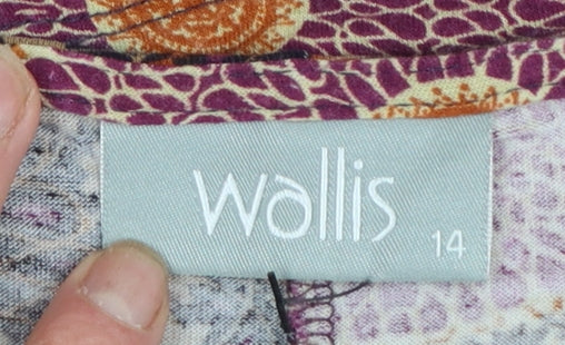 Wallis Women's Multicoloured Geometric Shift Dress Size 14
