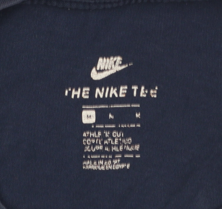 Nike Men's Blue Graphic Athletic Fit T-Shirt Size M