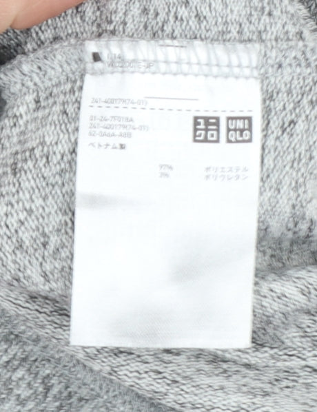 Uniqlo Women Grey XL Pullover High Neck Sweatshirt