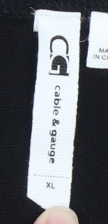 Cable & Gauge Men's Black XL Pullover Hoodie Sweatshirt