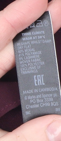 Marks & Spencer Women’s Purple Cashmere Blend Pullover Jumper Size 10