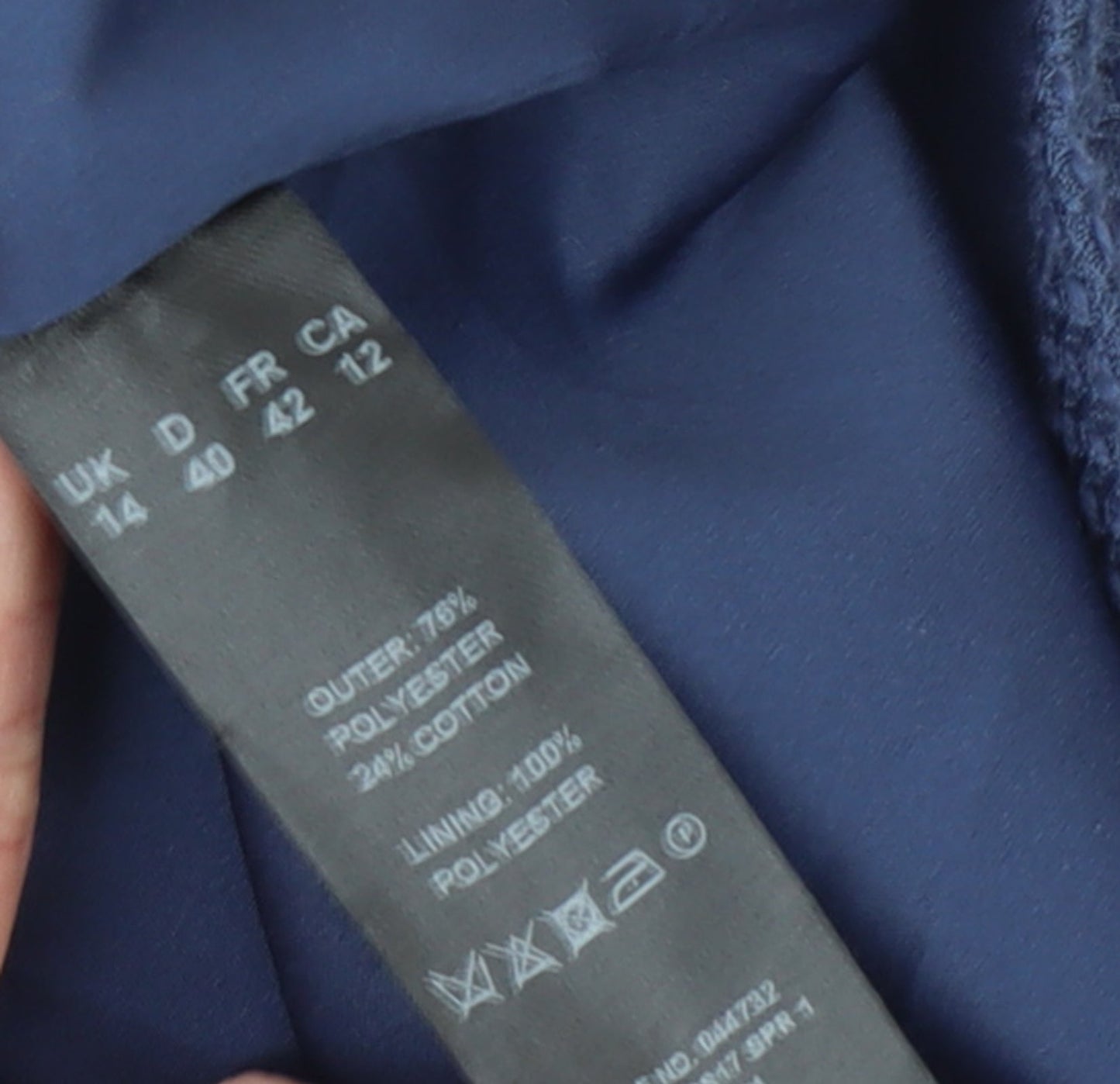 Eastex Women Blue Size 14 Tailored Woven Lined Blazer Jacket