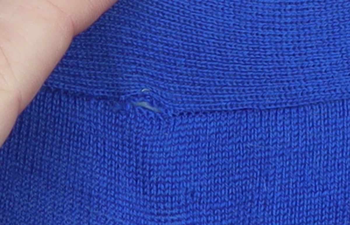 Hobbs Women Blue Wool Knit Shift Dress Size M