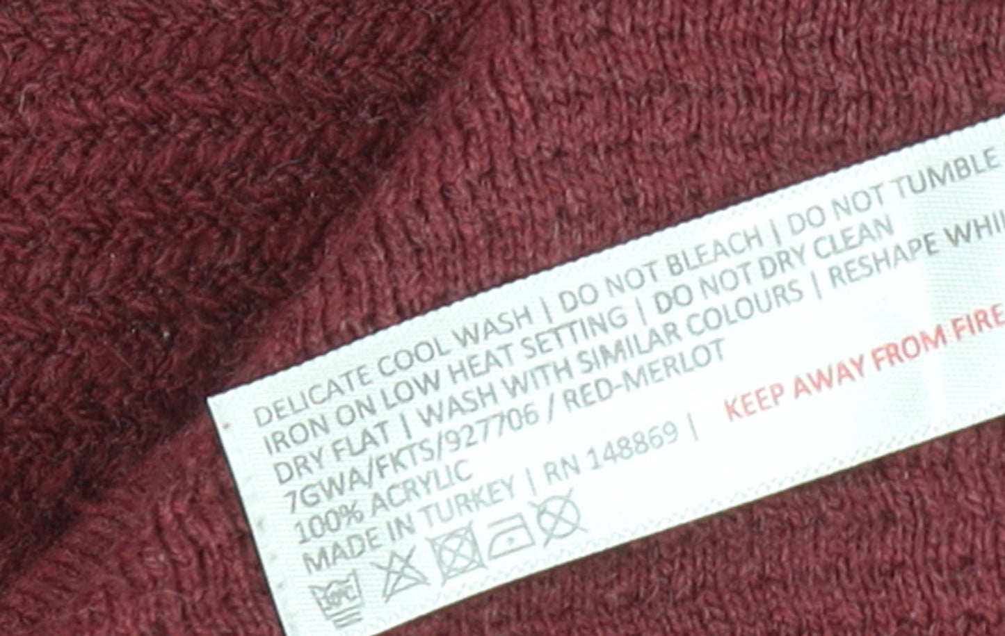 Fat Face Women Red Knit Shift Dress Size 12 3/4 Sleeve
