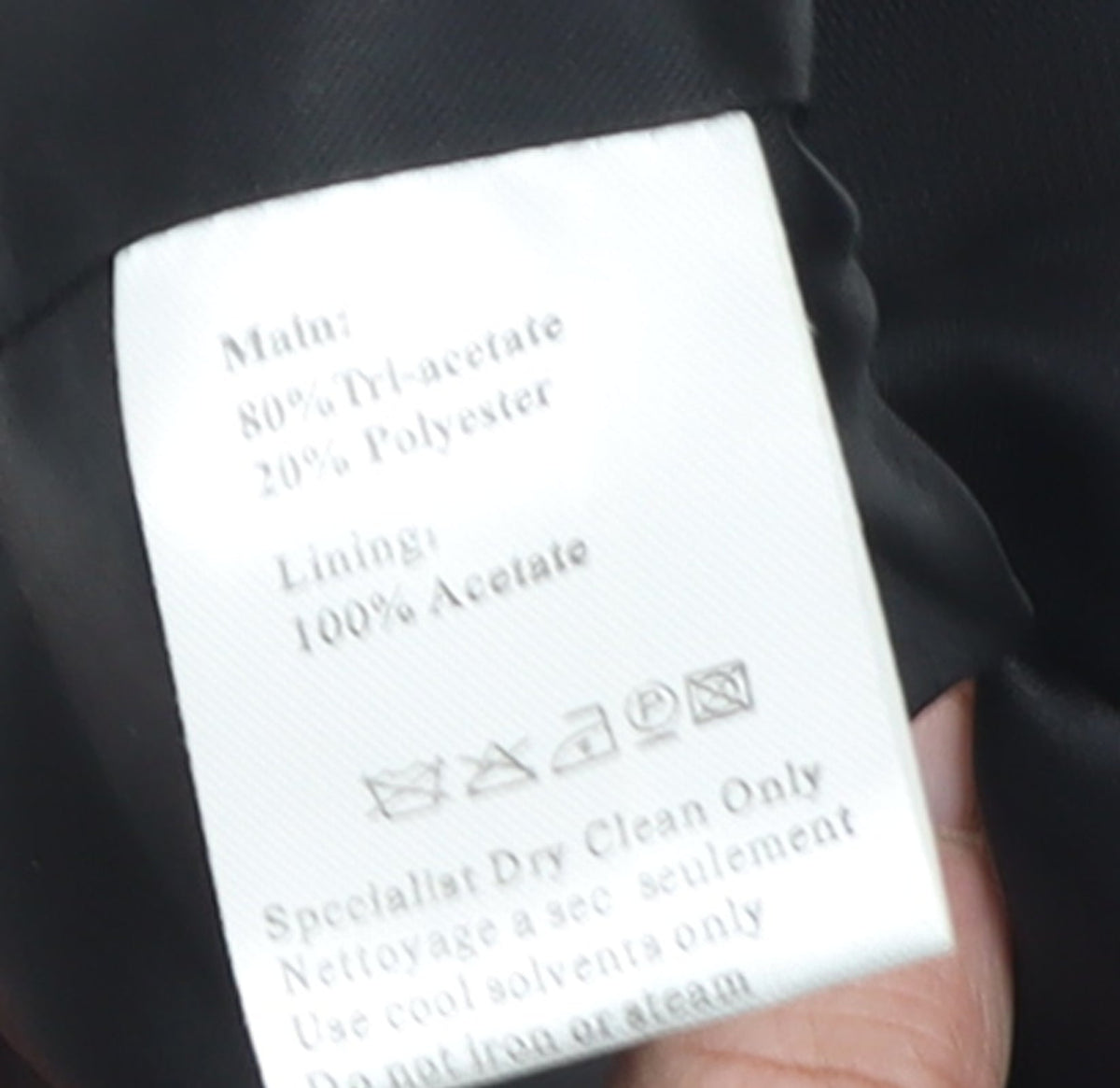 Veni Infantino Women Black Size 14 Cropped Tailored Suit Top