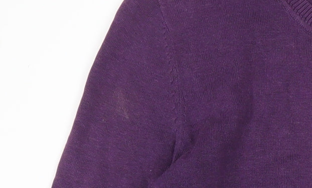 Jackpot Women’s Purple Cotton Button Cardigan Size S
