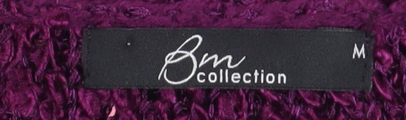Bonmarché Women's Purple Sequin Knit Cardigan M
