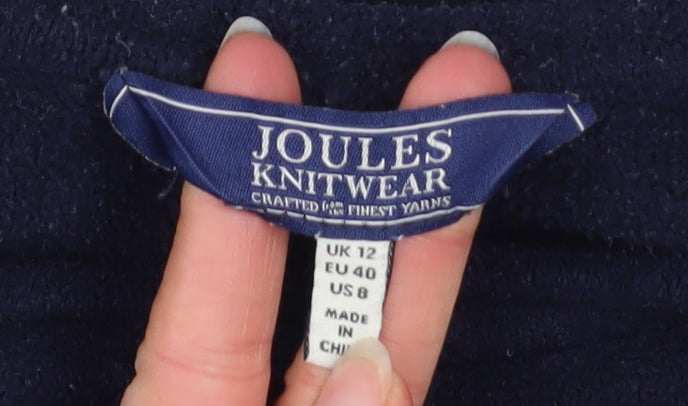 Joules Women's Navy White Star Stripe Pullover Sweatshirt Size 12
