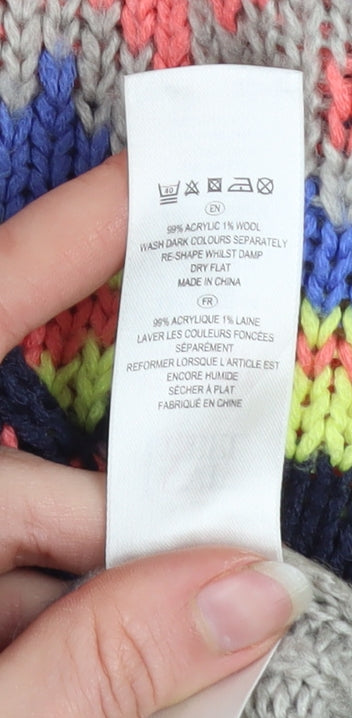 Love Label Women's Multicoloured Fair Isle Knit Cardigan M