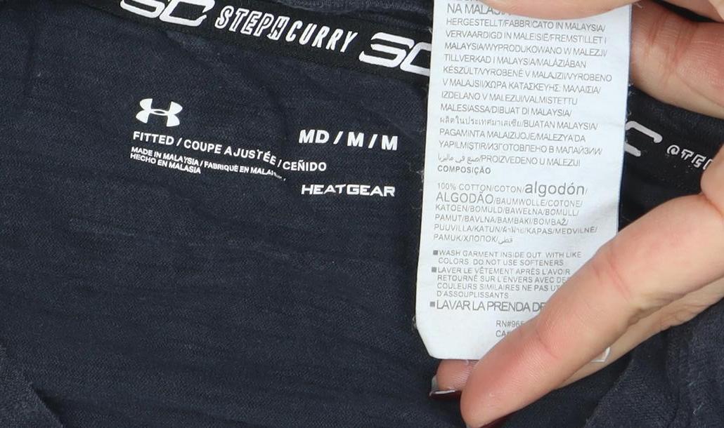 Under Armour Men’s Black Sleeveless Stephen Curry HeatGear Athletic T-Shirt M