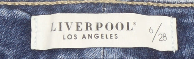 Liverpool Los Angeles Womens Blue Cropped Stretch Jeans Size 6