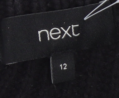 Next Women's Black Chunky-Knit Pullover Jumper Size 12