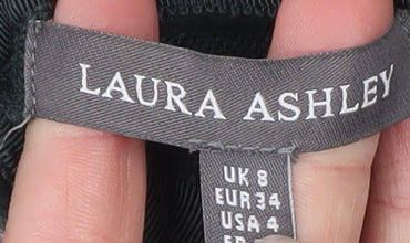 Laura Ashley Women's Green UK 8 Jumper with Velvet Collar