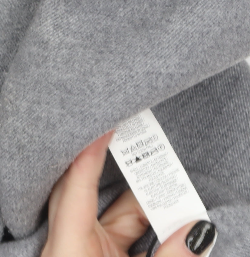 Primark Women's Grey Belted Mid-Length Overcoat Size 18