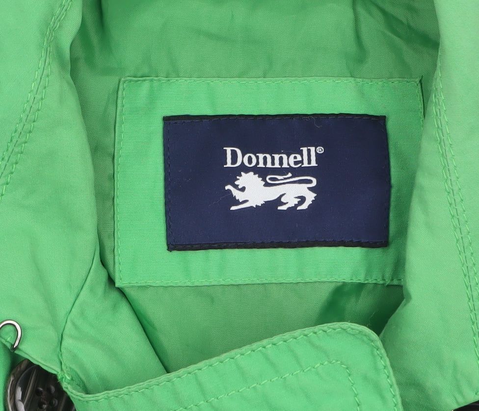 Donnell Women’s Green Trench Coat Belted Size 12 Classic Style