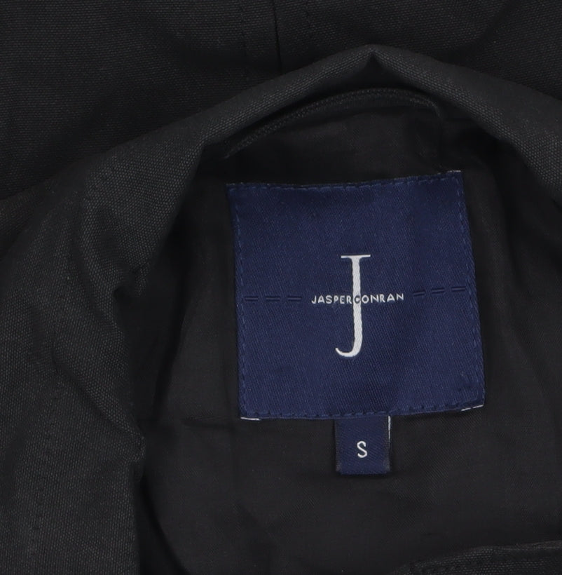 Jasper Conran Men Black Small Lightweight Cotton Blend Jacket