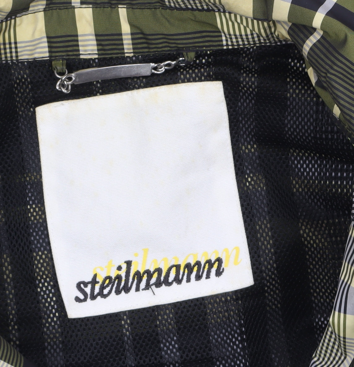 Steilmann Women Green Check Belted Mid-Length Trench Coat Jacket Size 14