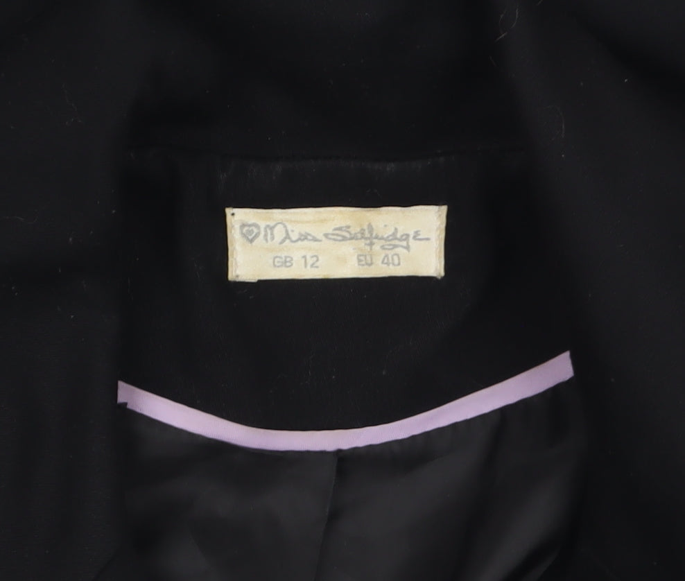 Miss Selfridge Women's Black Size 12 Classic Tailored Blazer Jacket