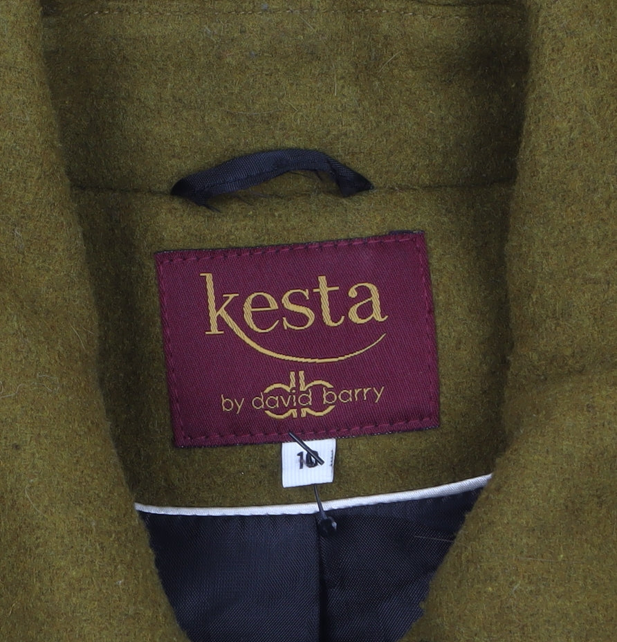 Kesta by David Barry Women’s Brown Wool Blend Mid-Length Coat Size 10