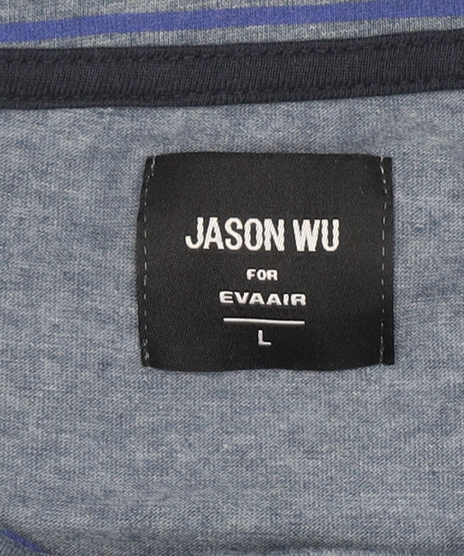 Jason Wu Men’s Blue Long Sleeve High Neck Casual Top Size L