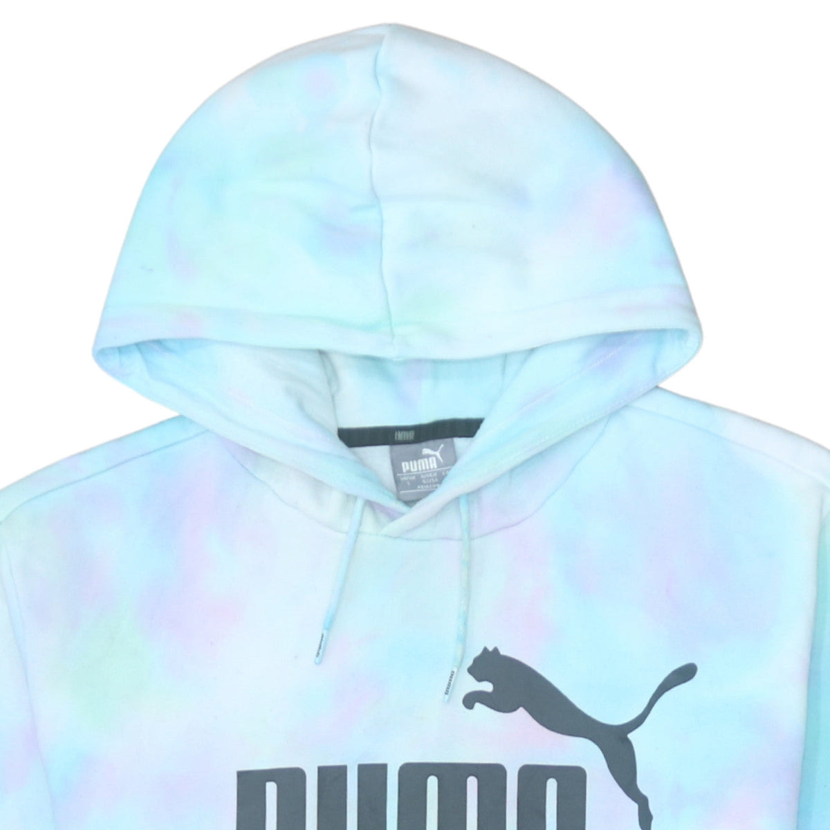 Puma Men’s Multicoloured Tie Dye Pullover Hoodie Size L