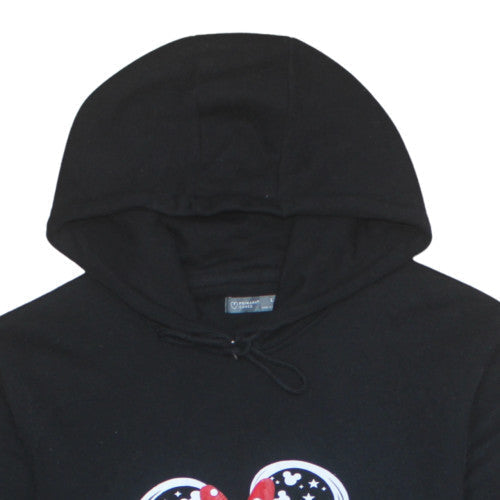 Primark Disney Women’s Black Hooded Pullover Sweatshirt Size L 2024 Minnie Design