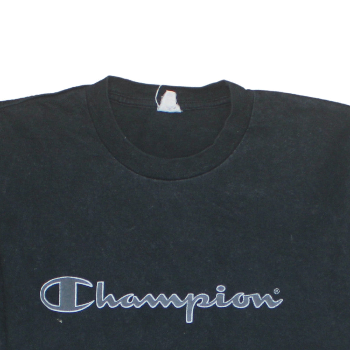 Champion Men's Black Cotton Short Sleeve T-Shirt Size L