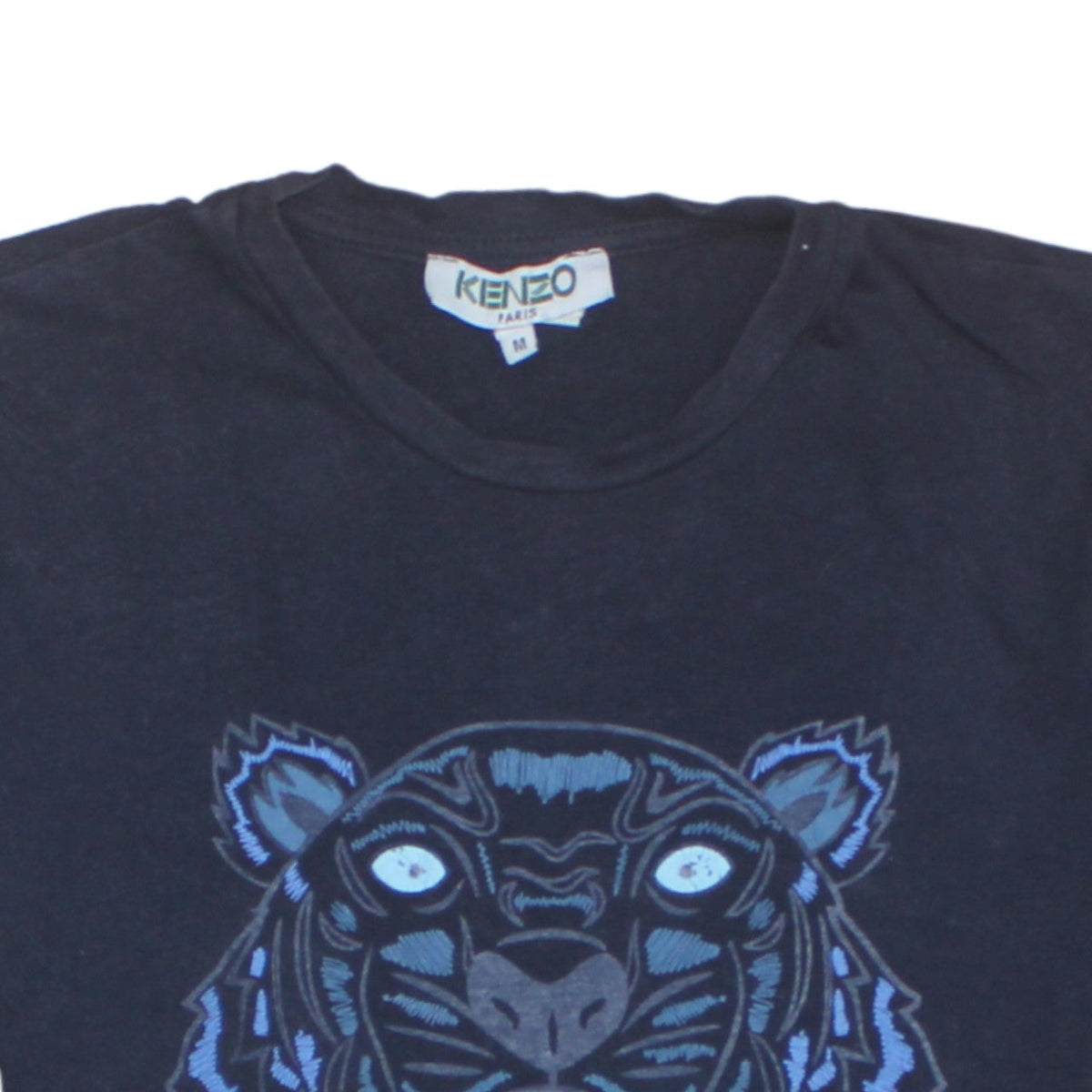 Kenzo Men Black Embroidered Tiger Logo T-Shirt Size M