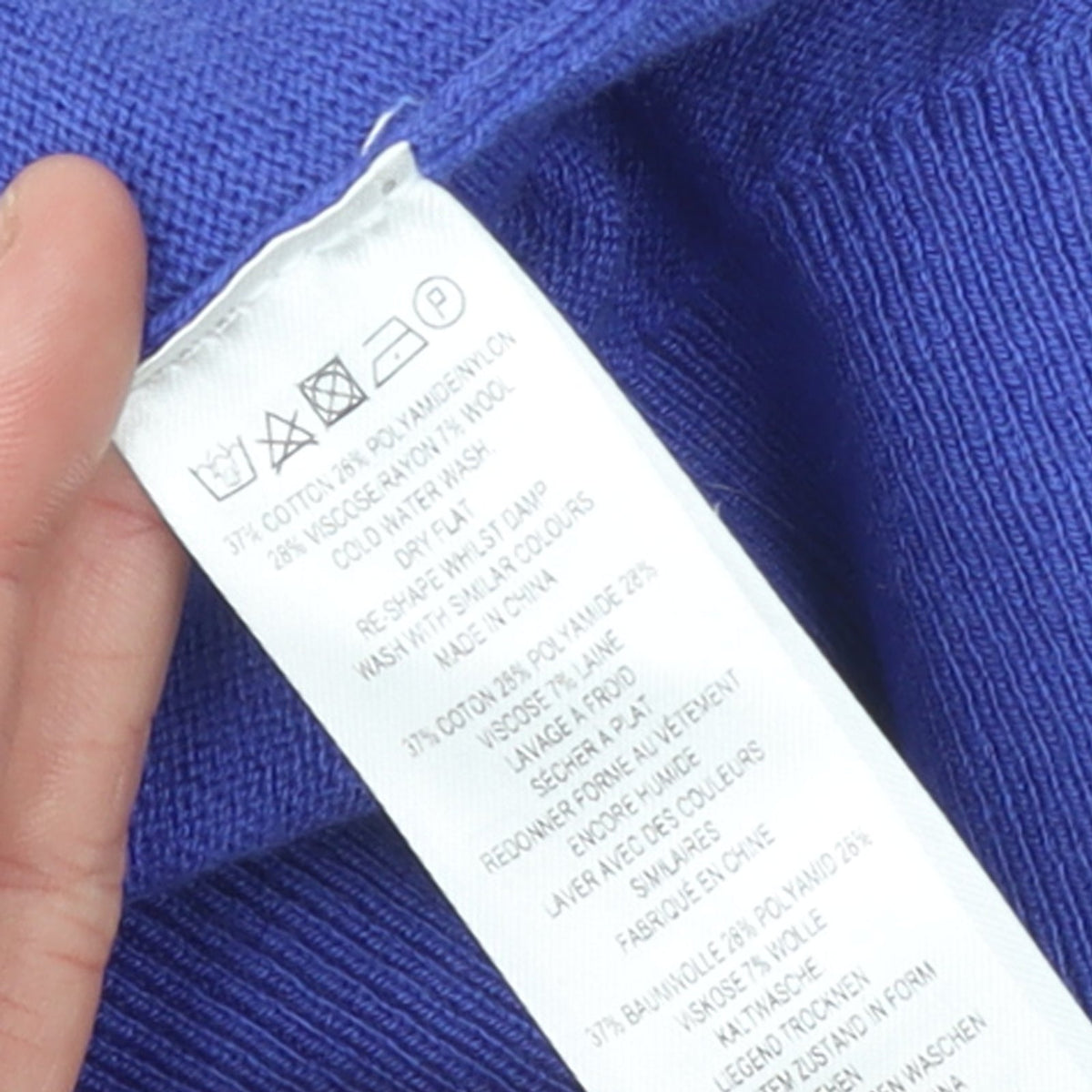 French Connection Women's Blue Cardigan XS Crew Neck Knit