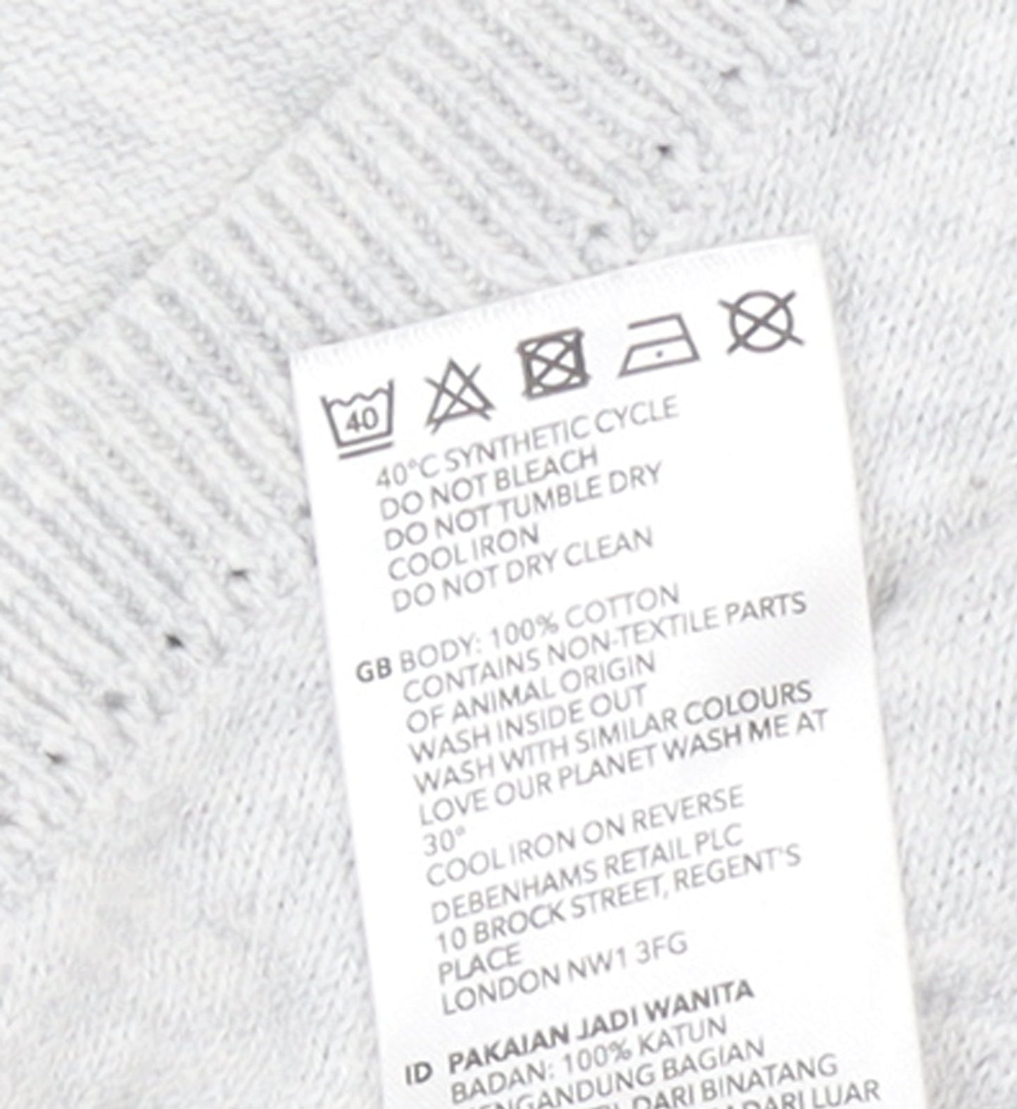 RJR John Rocha Women's Grey Cotton Button Front V-Neck Cardigan Size 22