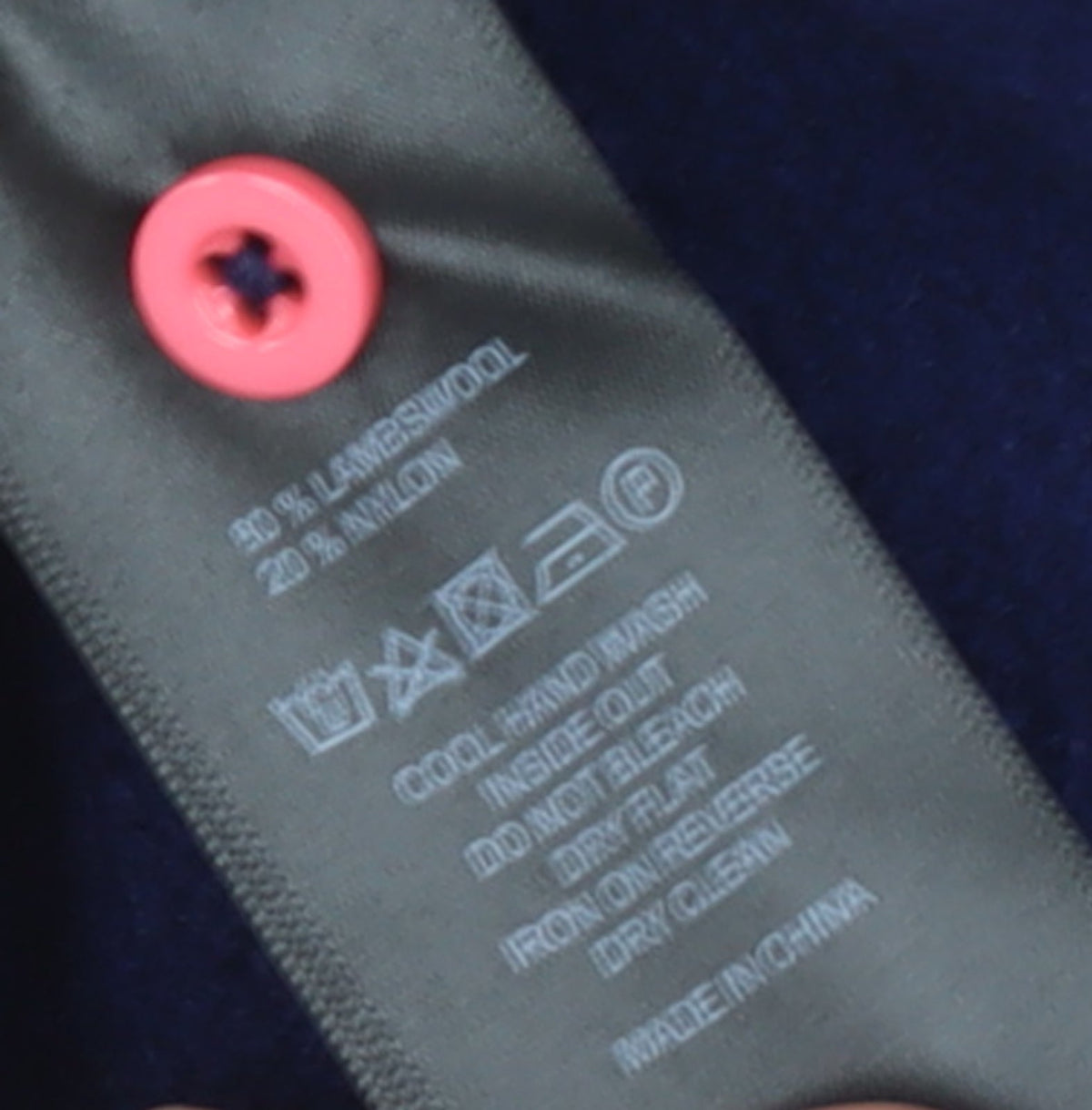 Heyton Women Blue Wool Blend Crew Neck Button Pullover Jumper Size 12
