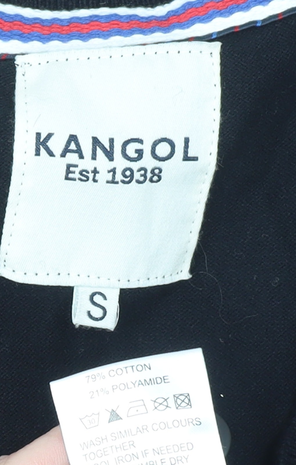 Kangol Men's Black Cotton Knit V-Neck Cardigan S