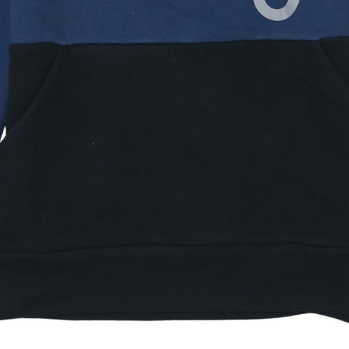 Adidas Mens Blue Pullover Sweatshirt Size M Logo Crew Neck Fleece