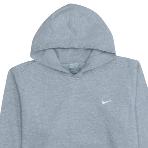 Nike Boys Grey Pullover Hoodie Fleece Lined Logo Sweatshirt 12-13 Years