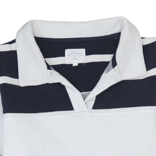 Next Womens Blue White Striped Cotton 3/4 Sleeve Nightshirt Size 10