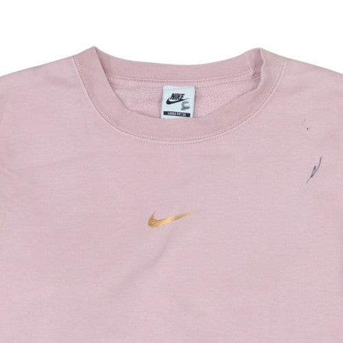 Nike Women’s Pink Colourblock Crew Neck Sweatshirt Size S Loose Fit