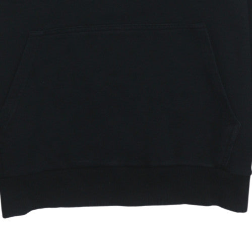Fila Men's Black Small Pullover Hoodie with Logo Tape Trim