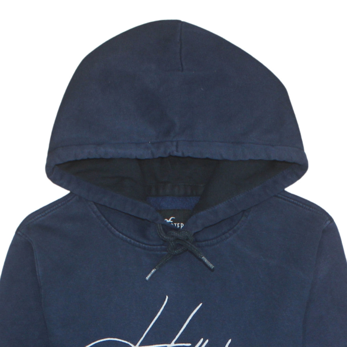Hollister Men's Blue Pullover Hoodie M Logo Fleece Sweatshirt