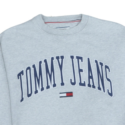 Tommy Jeans Men's Grey Logo Sweatshirt Size S Crew Neck Pullover