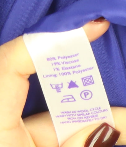 Autonomy Women’s Blue Pea Coat Size 14 Buttoned Short Jacket