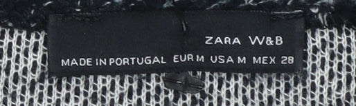 Zara Women Grey Long Sleeve Knit Open Cardigan Size 12