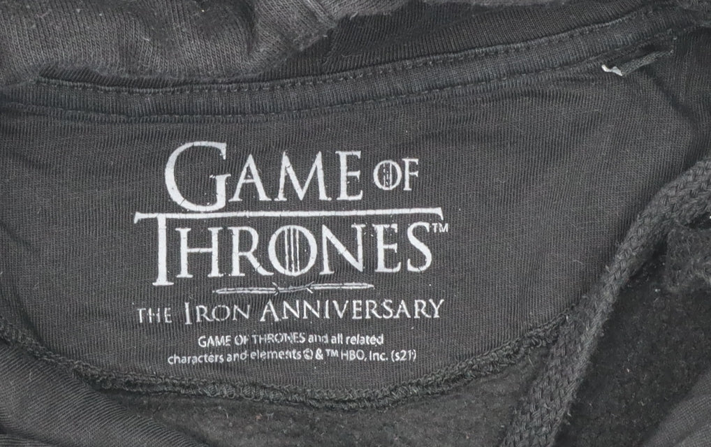 Game of Thrones Men’s Black Hoodie S Pullover Night King Graphic