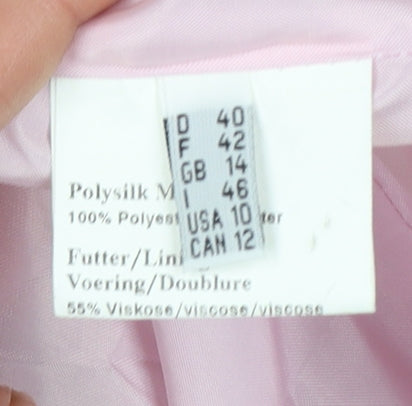 Marcona Women’s Pink Polyester Blazer Jacket Size 14 Classic Tailored