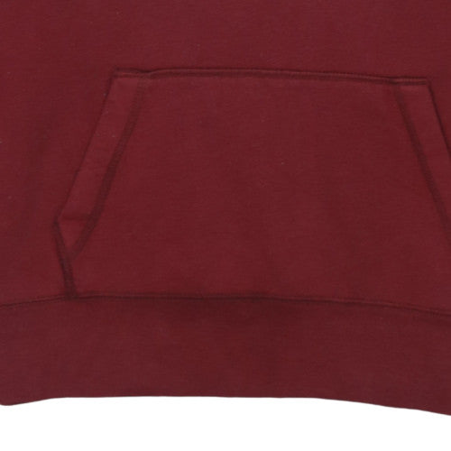 Hollister Men's Red Pullover Hoodie Small Cotton Blend Fleece