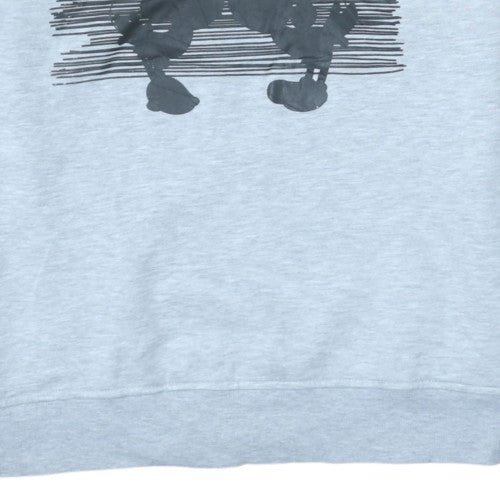 Disney x Primark Women's Grey Mickey Sweatshirt Size S 10/12 Crew Neck Pullover