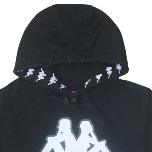 Kappa Women's Black Pullover Hoodie Medium Logo Sportswear