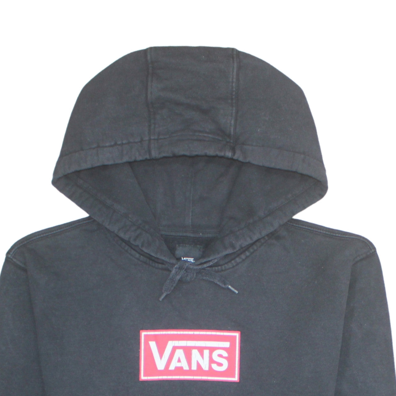 Vans Men’s Black Pullover Hoodie Small Logo Fleece Skate Sweatshirt