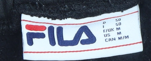 Fila Men's Black Jogger Sweatpants M Casual Elastic Waist