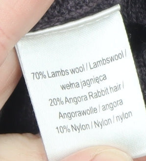 Kenar Women's Grey Wool Angora Blend Long Cardigan UK 10 S