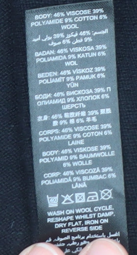 Debenhams Women Black Size 10 Open Knit Long Sleeve Cardigan